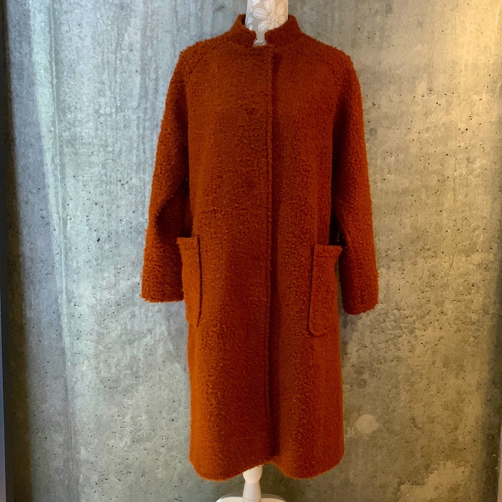 WINDERMERE BOUCLE COAT in Rust